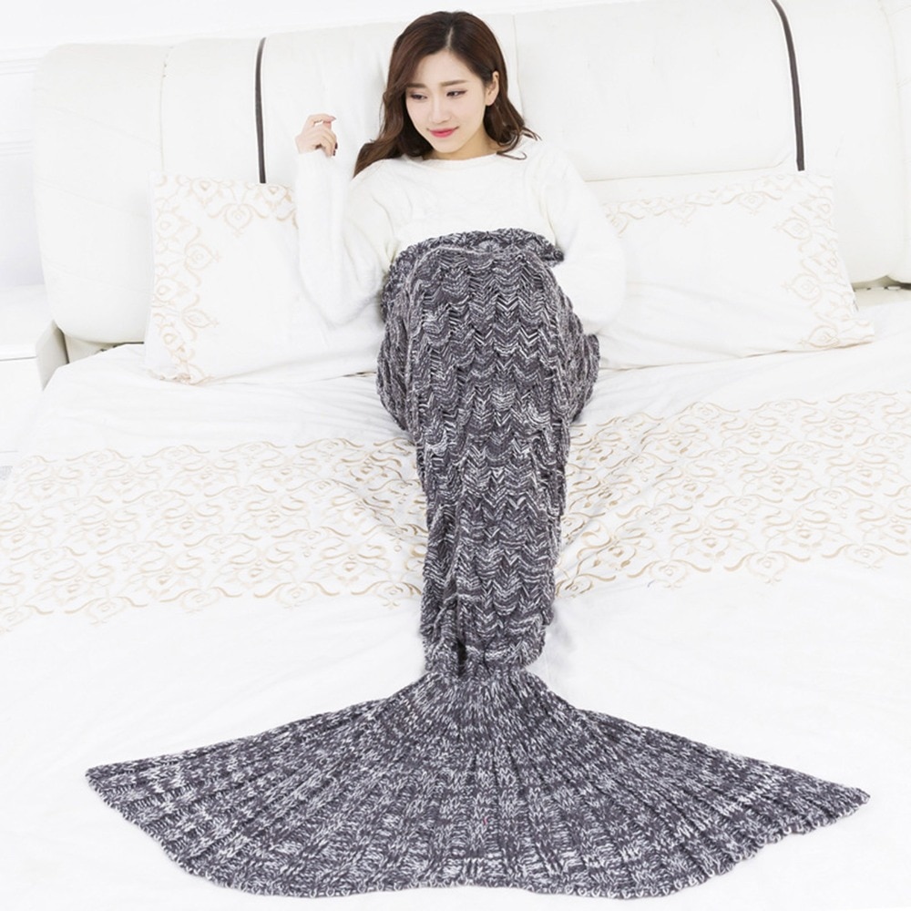 Crochet Mermaid Tail Blanket Wearable Blanket